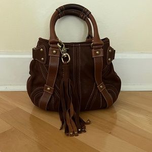 Botkier small brown handbag with tassel accent